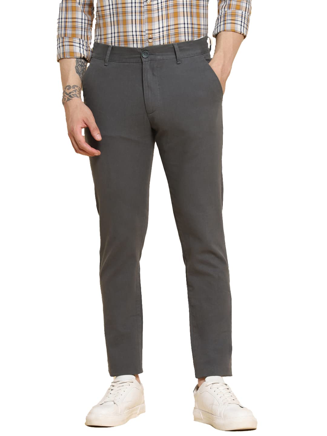 Dennis Lingo Men’s Regular Fit Solid Casual Trousers – Stylish Men’s Pants for Everyday Wear