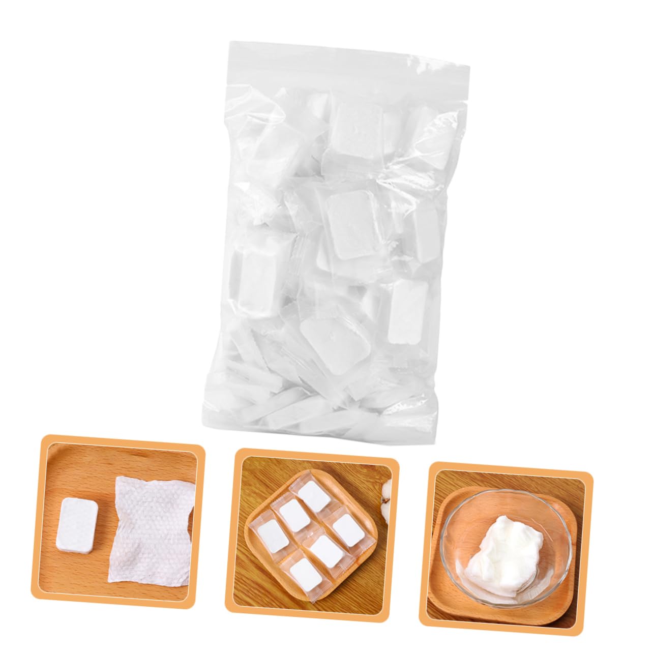 Beatifufu 1 Pack Compressed Makeup Pads Non-Woven Facial Cleansing Pads 50 Pearl Texture Makeup Remover Wipes