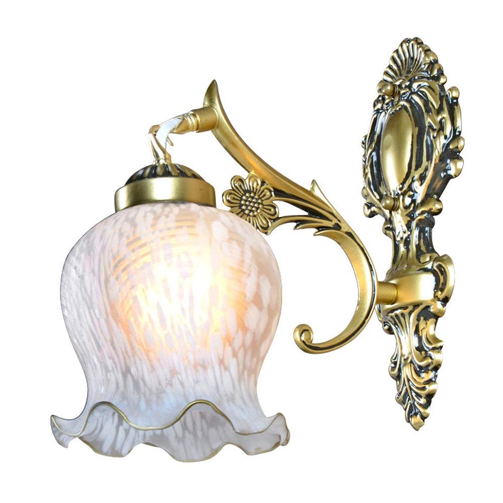 Lampe murale luxe européenne en métal pour villa et entrée chic