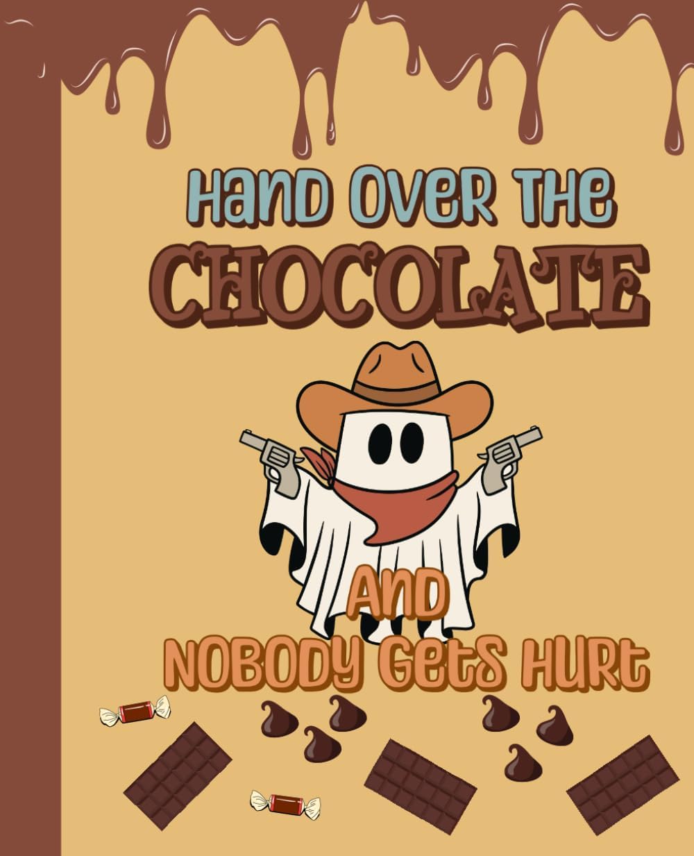 Chocolate loving Ghost: Notebook 7.5 x 9.25-121 Pages