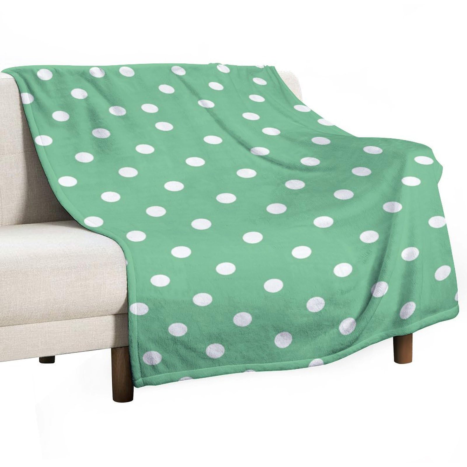 Couverture en flanelle verte plaid chaud et moelleux 127x177 pour lit