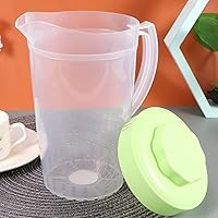 Vista 4 de Hemoton Jarra de plástico para limonada de campamento, jarra de agua de plástico con tapa, agua transparente, té helado, jarra de bebidas