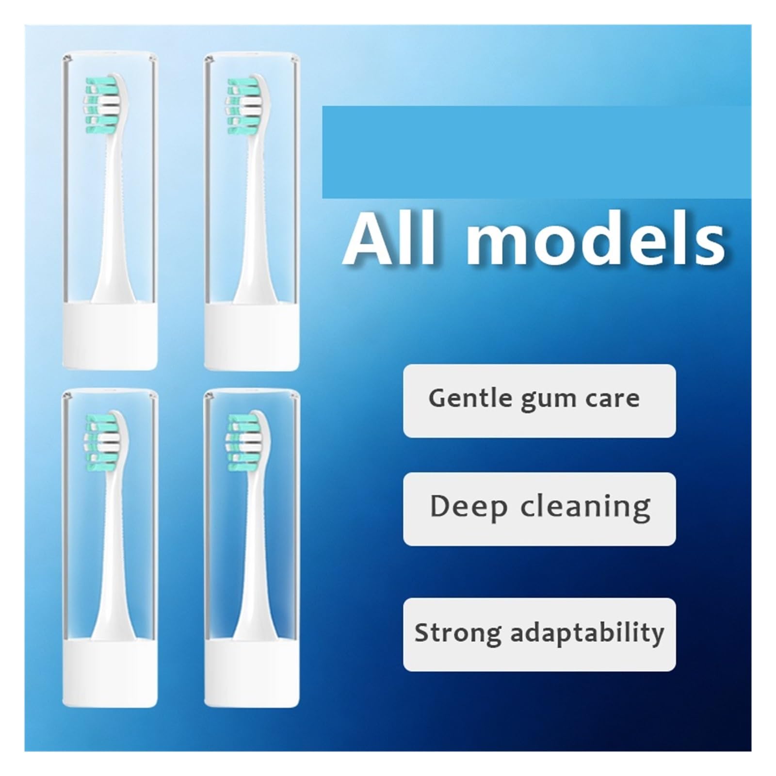 Cabezales, compatible con PHILIPS | Cabezales para cepillo dental eléctrico sónico vacuum, cerdas suaves, en caja, plástico, adultos(16PCS)