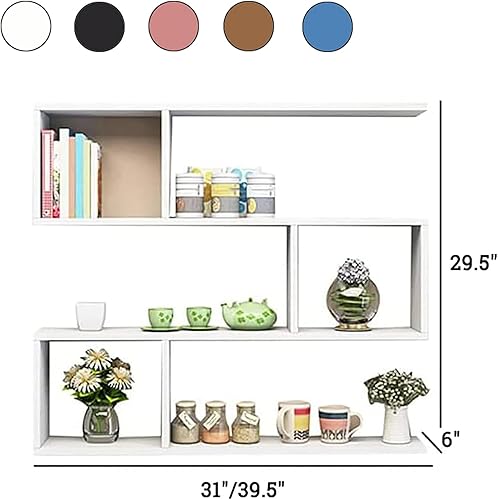 Miniatura 2 de HM&DX Estante flotante de madera para pared, estantes modernos para montar en la pared, estantes flotantes para sala de estar, sala de estudio,