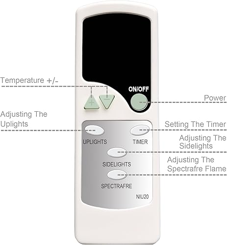Miniatura 3 de Repuesto para decoración del hogar Twin Star Colección Calentador eléctrico de chimenea a control remoto P122 36II200CGT