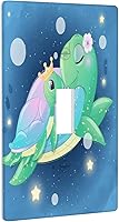 Vista 2 de Baby Turtle - Cubierta decorativa de pared para interruptor de luz de palanca de 1 banda, lindas tortugas subacuáticas, placa frontal eléctrica