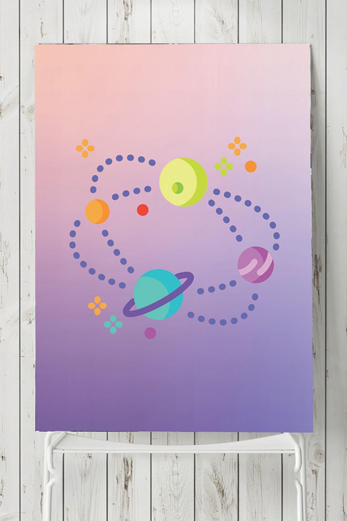 Postermanya (pster2954) Uzay Temalı Çocuk Odası Poster (40x60cm)