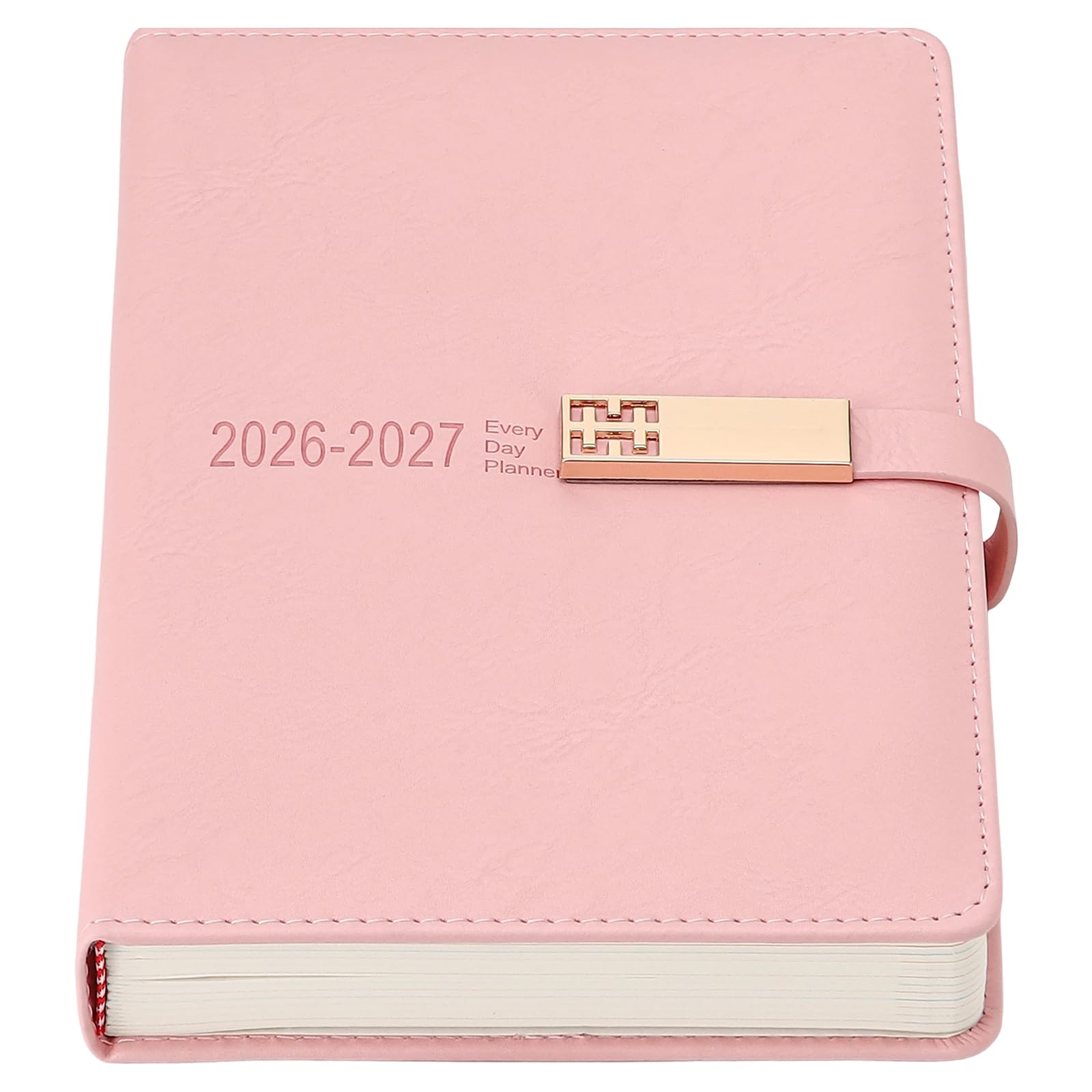 2026-2027 Diary,Academic Diary 2026-2027 A5 Page a Day, Mid Year Planner Jul 2026-Jun 2027,Productivity Daily & Monthly Planner with Colourful Monthly Tabs, Inner Pocket (Pink)