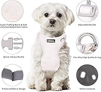 Vista 4 de AIITLE Juego de arnés y correa de felpa suave para perro, suministro para mascotas, sin tirones, arnés ajustable para perro, chaleco acolchado