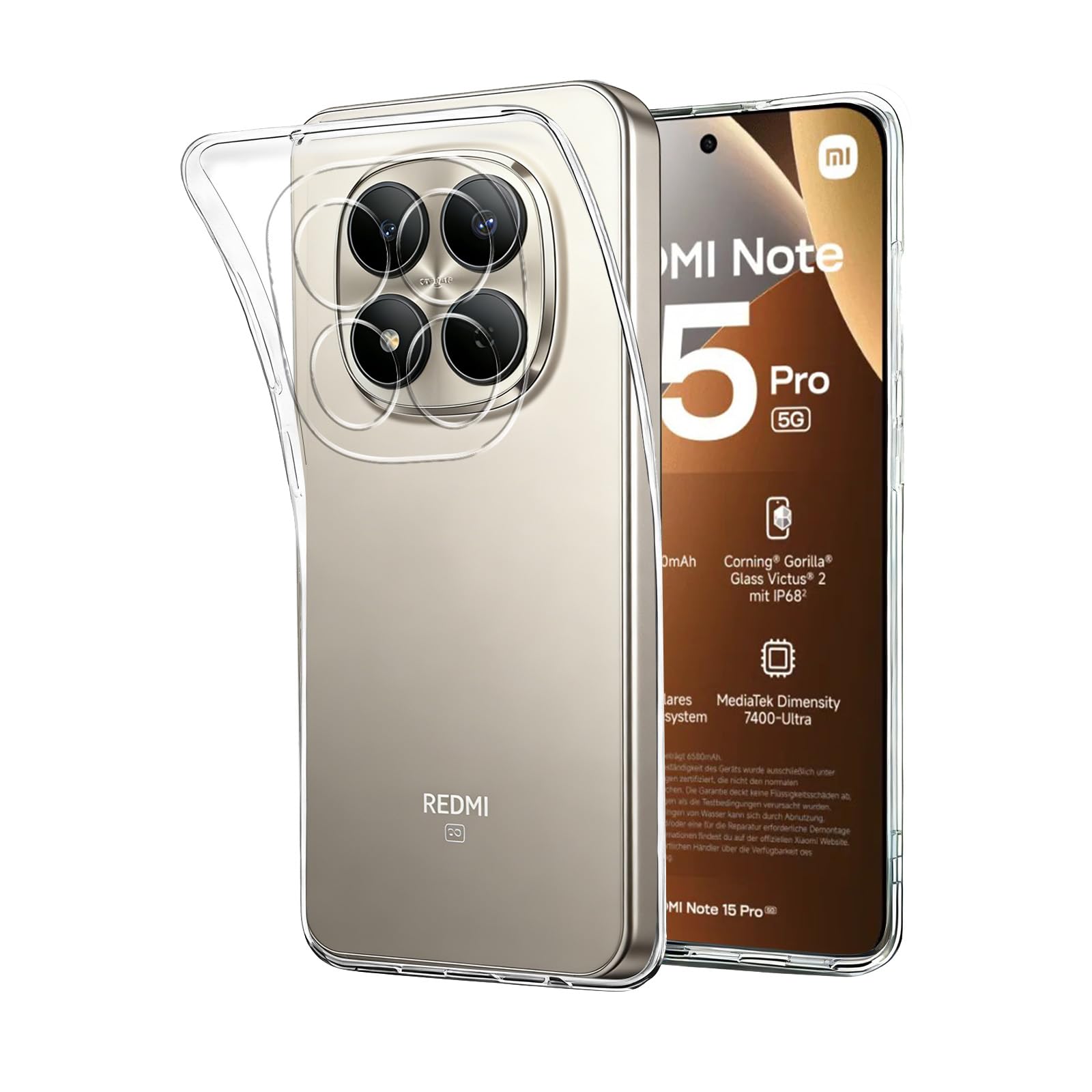 Custodia Trasparente Anti-ingiallimento Con 2 Vetri Temperati Per Xiaomi 17 Ultra 5G, TPU Morbido E Sottile