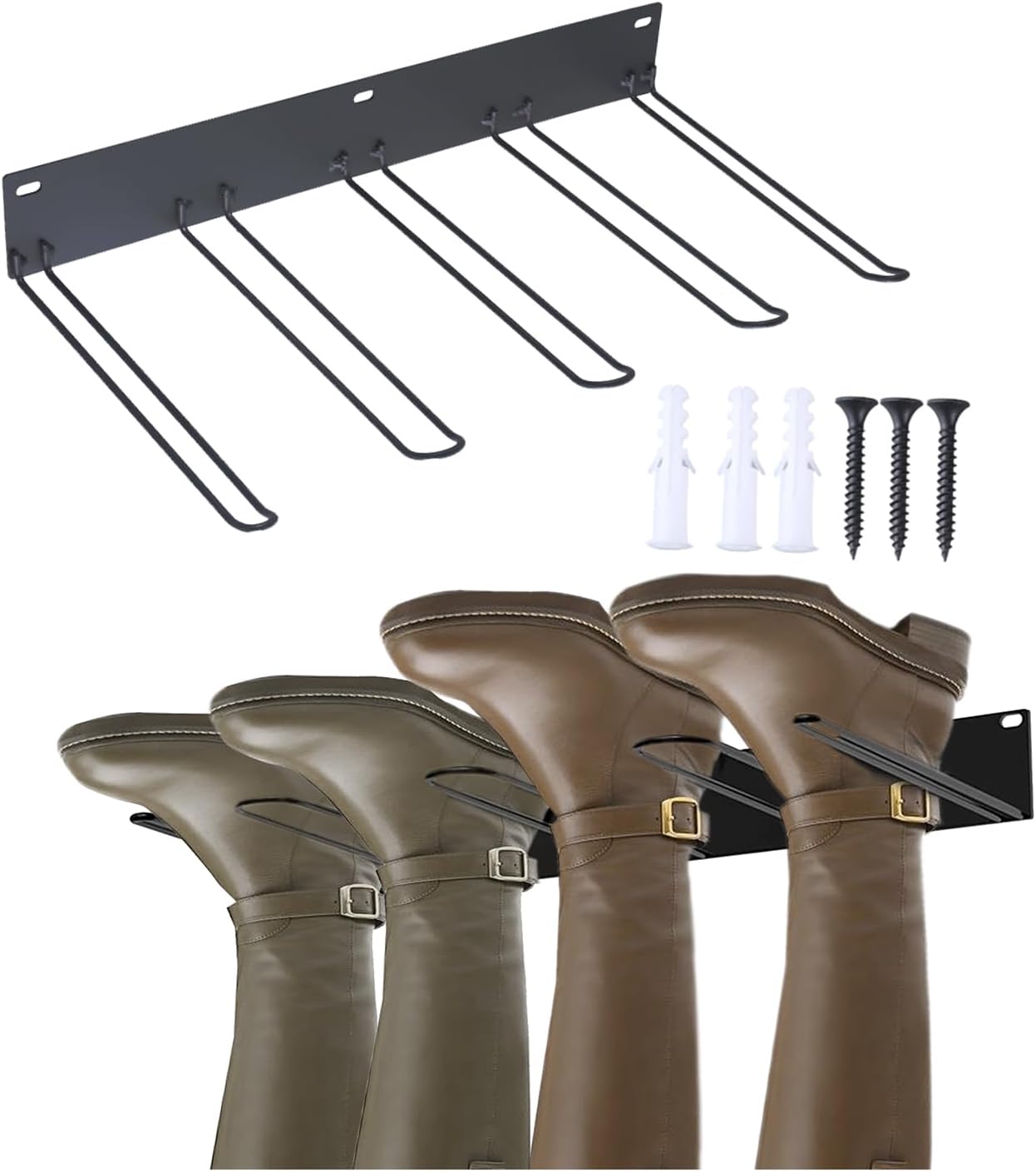 Boot Storage Wall Mounted Shoe Holder Versatile Long Boosts Rack for Entrance Cloakroom Wall Mounted Boot Organizer