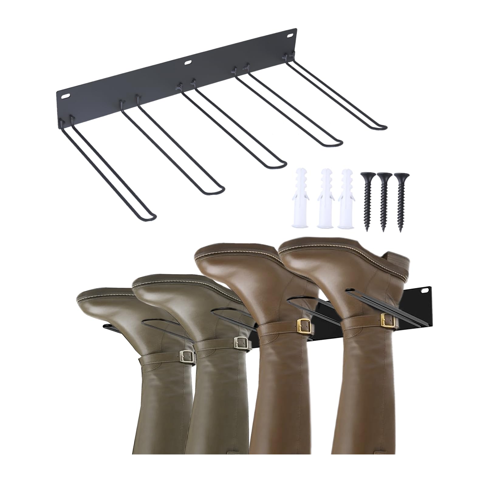 HDOYTXXM Practical Long Boot Rack Functional Wall Mounted Shoes Holder Dust-Proof Long Storage Rack for Orderly Person Entryway Storage