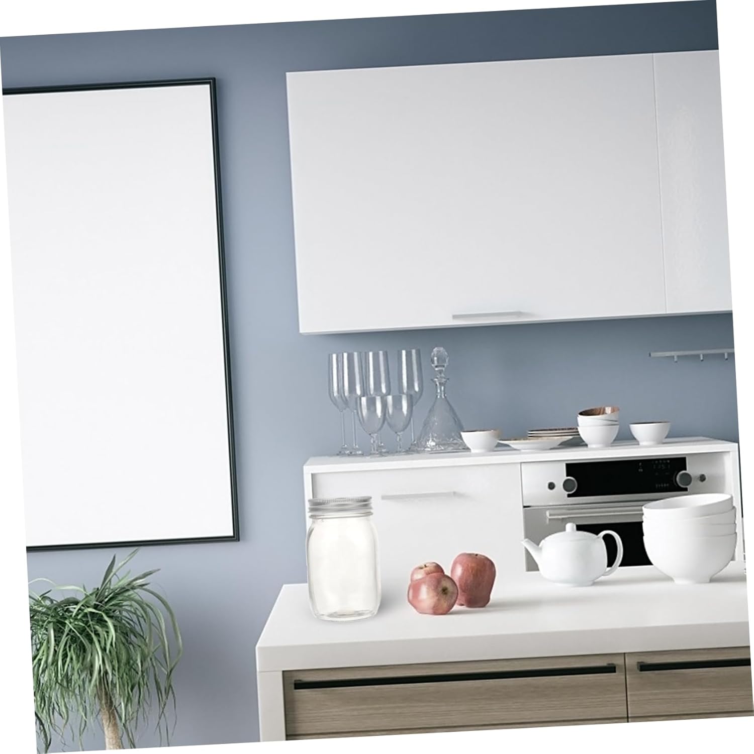 6pcs Glass Honey Jars Mason Jars Lids Airtight Sealing Glass Storage for Jam Candy Yogurt