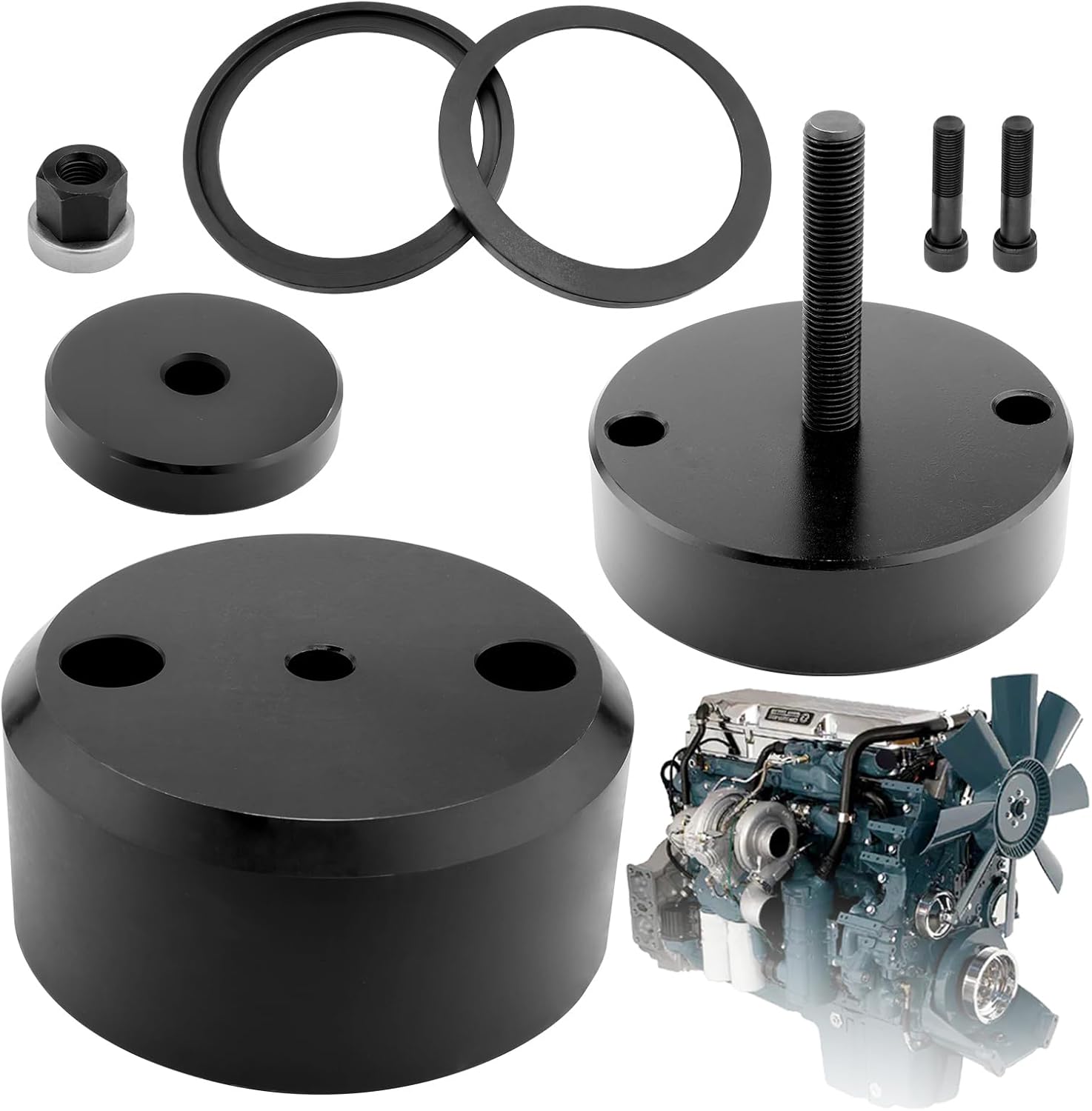 Crankshaft Seal Wear Sleeve Installer Tool, Front and Rear, Compatible with Detroit Diesel Series 60 (Four-Stroke) & Series 92 (Two-Stroke) Engines, J-35686-B