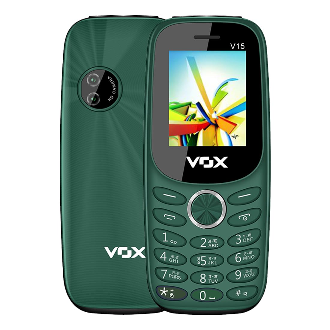 Vox V15 Dual Sim Feature Phone (1.8" Display) (Green) (B0D5D933HB) Amazon Price History, Amazon Price Tracker