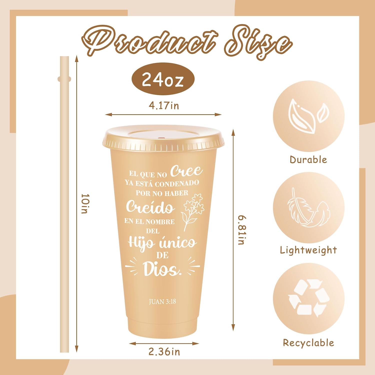 Uiifan 30 Pcs Christian Gifts Cups Bulk for Women, 24oz Bible Verse Christian Tumblers with Lids and Straw, Religious Church Gifts for Women Church Volunteers (Morandi Color,Spanish)