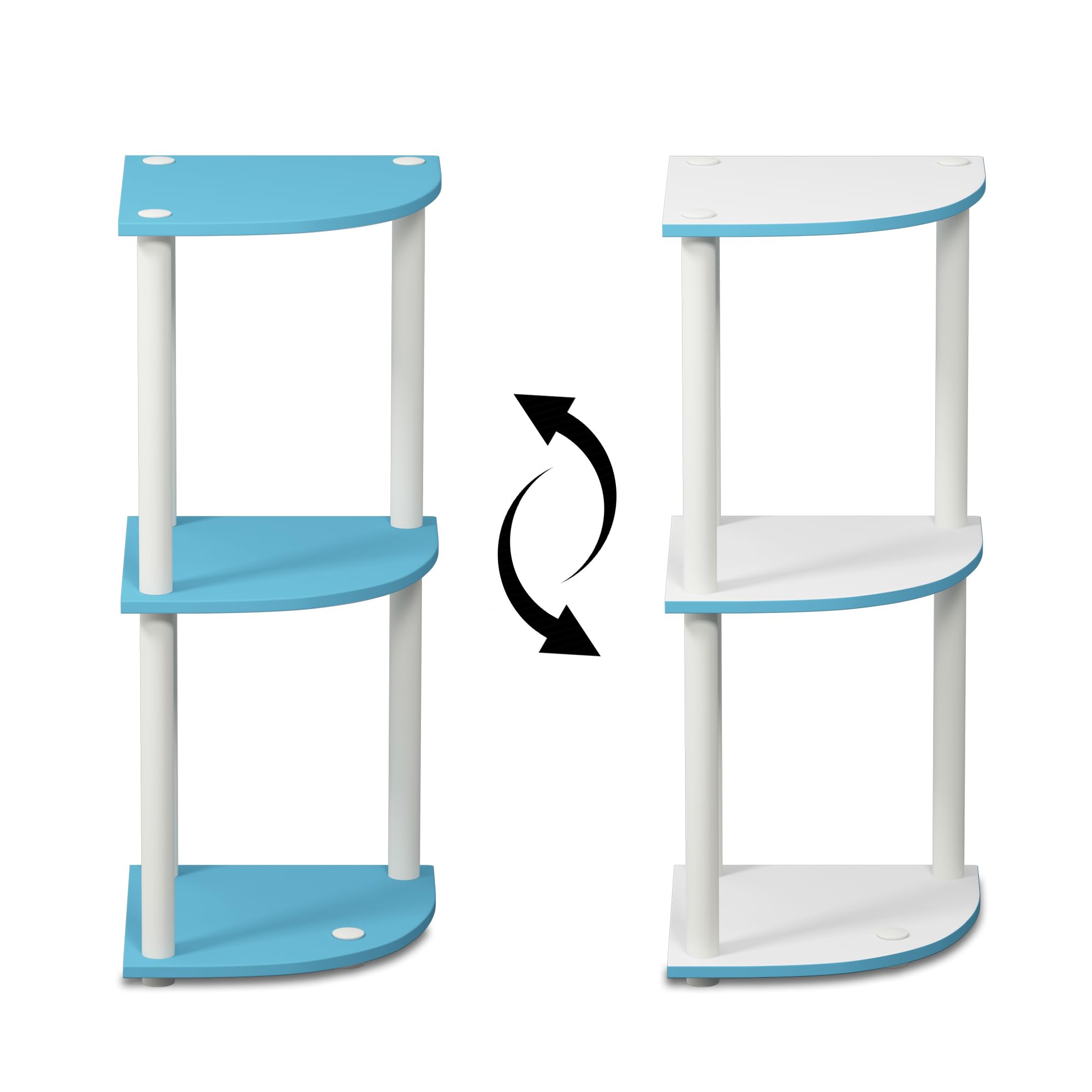 Furinno Turn-N-Tube 3-stufiges Eckregal – Bild 8