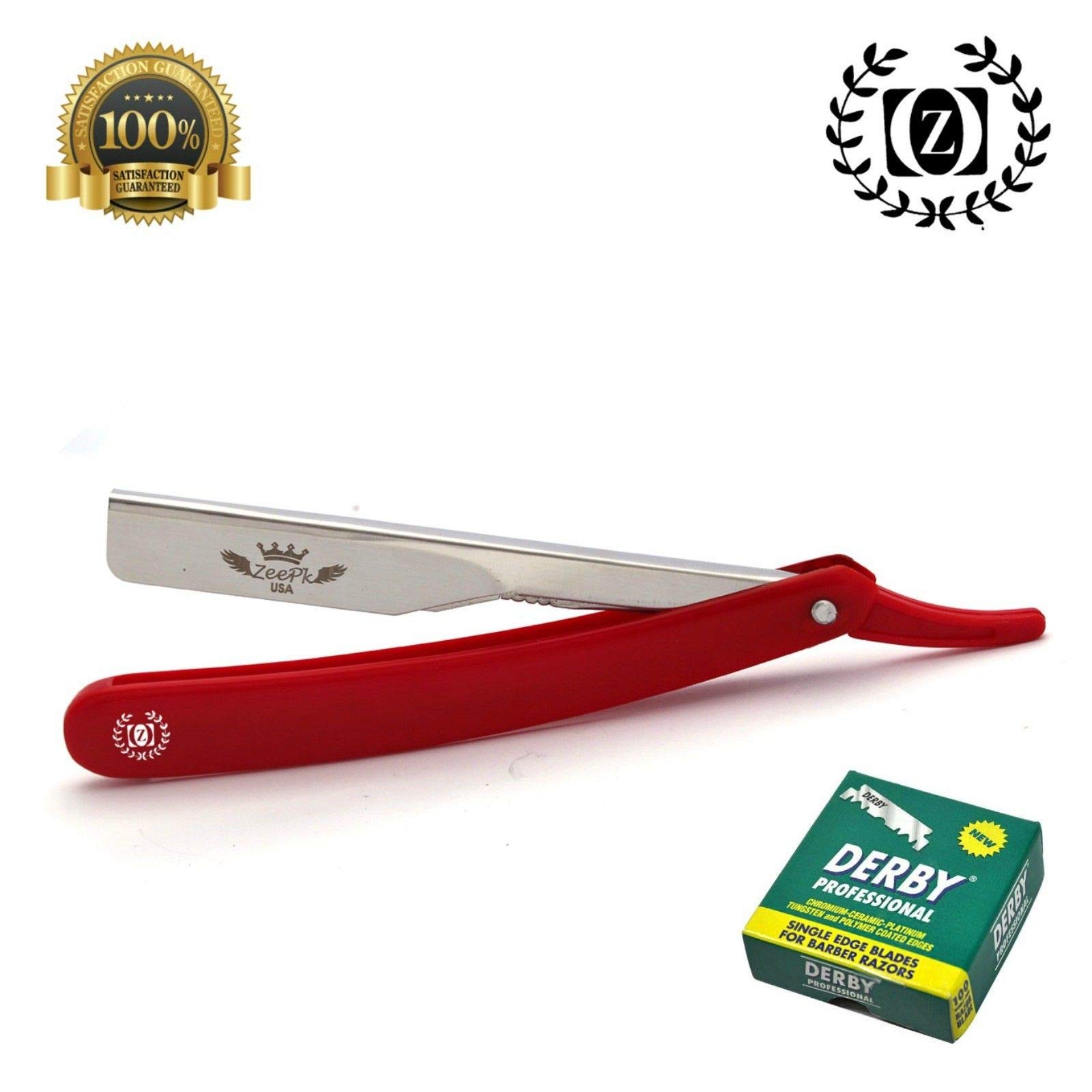 BARBER SALON CUT THROAT (BEARD) STRAIGHT RAZOR RASOIRS +100 BLADES FREE