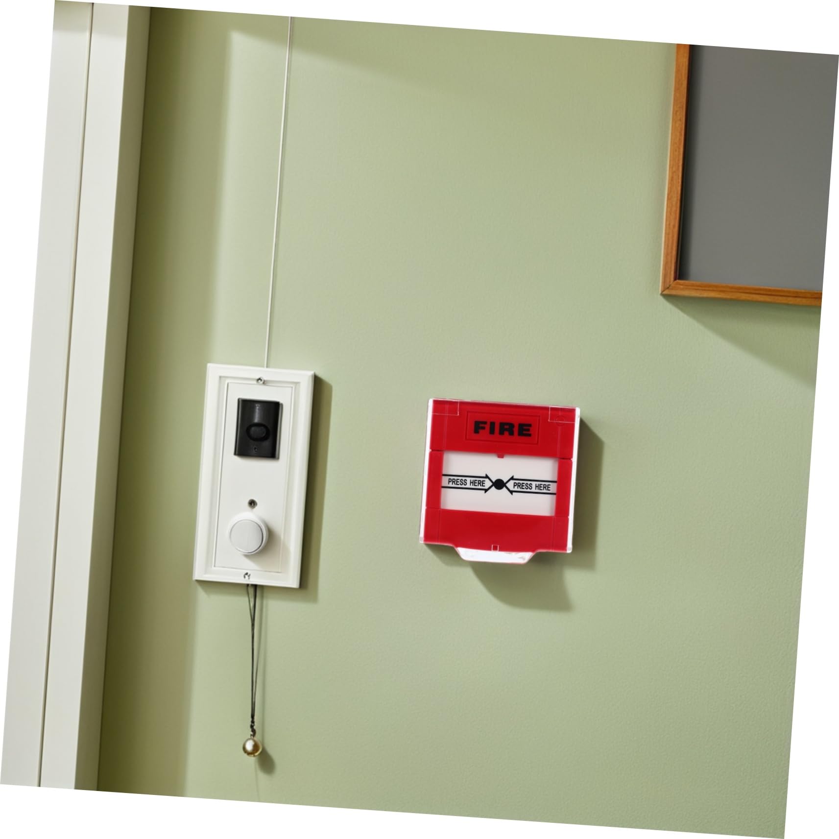 Homoyoyo 2 Botones de Alarma Manual contra Incendios de Plástico Rojo Fácil Instalación y Reinicio para Oficina y Hotel, Sistema Compatible y Uso en Emergencia