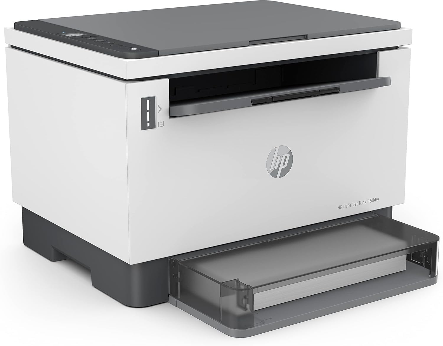 HP LaserJet Tank MFP 1604w 381L0A, Impresora Láser A4 Multifunción con Deposito de Toner, Impresión a Doble Cara Manual, Copiadora y Escaner, Wi-Fi, Smart App, Pantalla LCD Icon, Blanca y Negra