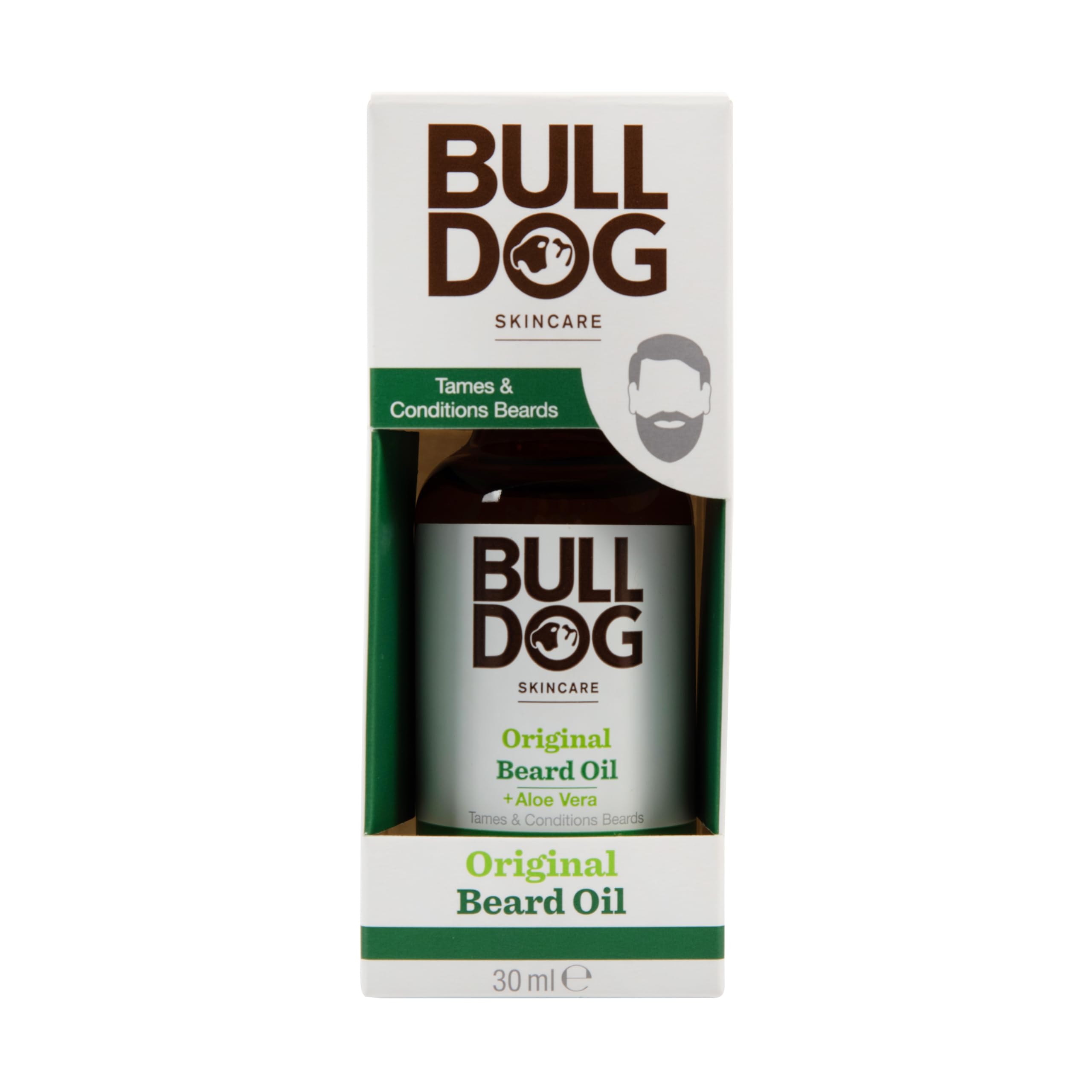 Bulldog Beardcare Original Beard Oil, Fast-Absorbing, Non-Greasy and Softening, Contains Aloe Vera,...
