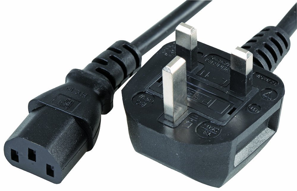 Pro Elec [Black] Pel00095 2M Uk Mains Plug To Iec C13 Socket Lead, 10A, Black