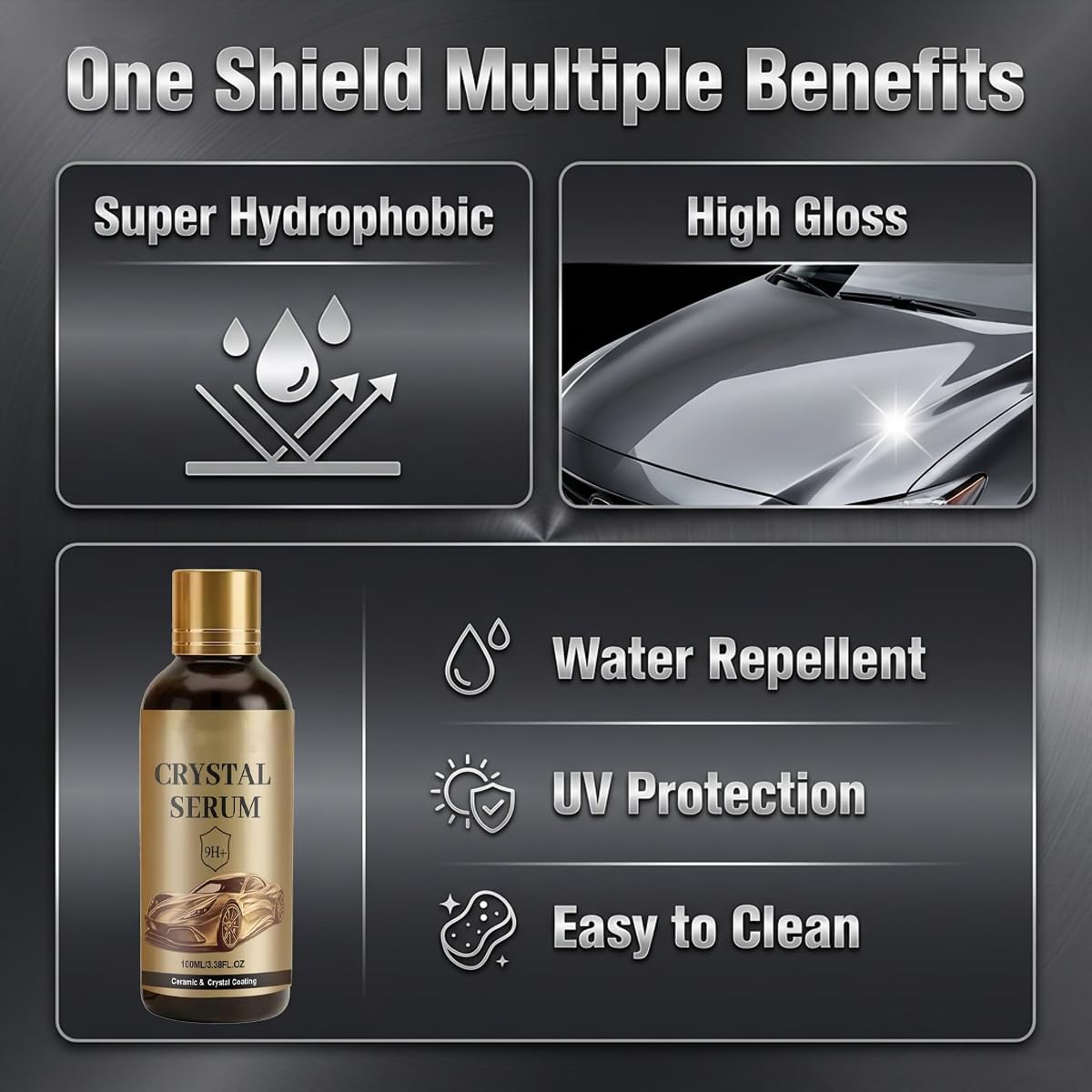 2pcs Ptz Crystal Serum – Advanced Graphene Ceramic Coating For Cars,9h Graphene Coating,Long Lasting Car Protection,High Gloss Paint Protection For Car Detailing — view 2