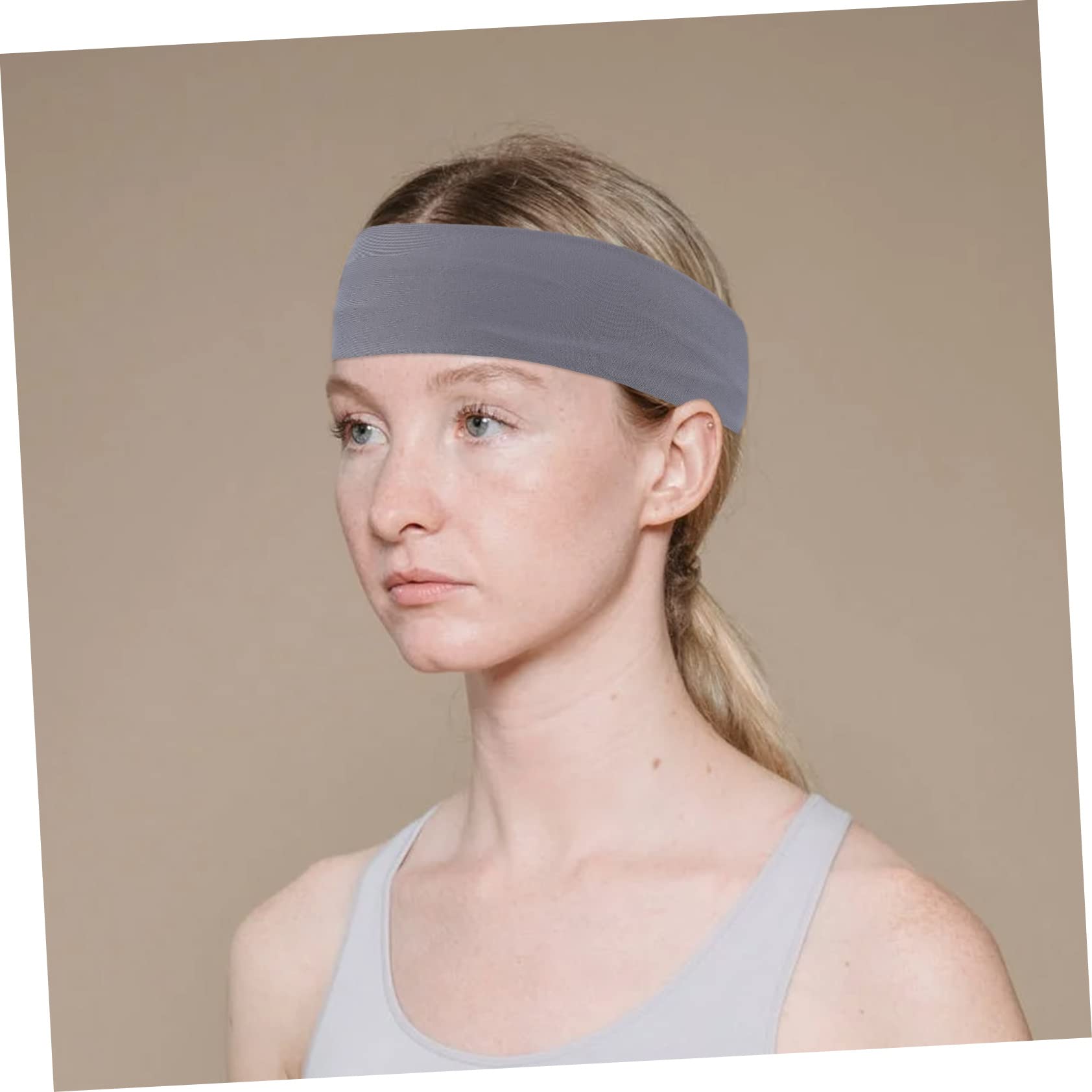 BESPORTBLE Diadema Deportiva Diadema para Fitness Diademas Refrescantes Bandas para Mujeres Adultas Diademas para Hombres Bandas para El Sudor Elásticas Blancas Bandas Anchas para La