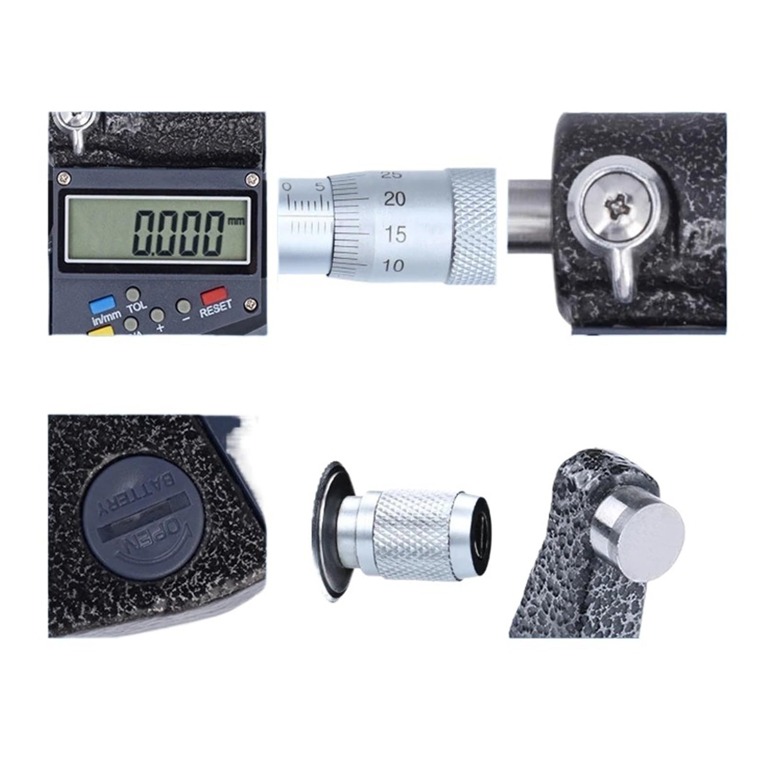 0-25-50-75-100mm 0,001 mm Cyfrowy elektroniczny mikrometr zewnętrzny 0-25 mm z bardzo dużym ekranem LCD Narzędzia pomiarowe Zmierz wszystko(TYPEA 50-75MM)