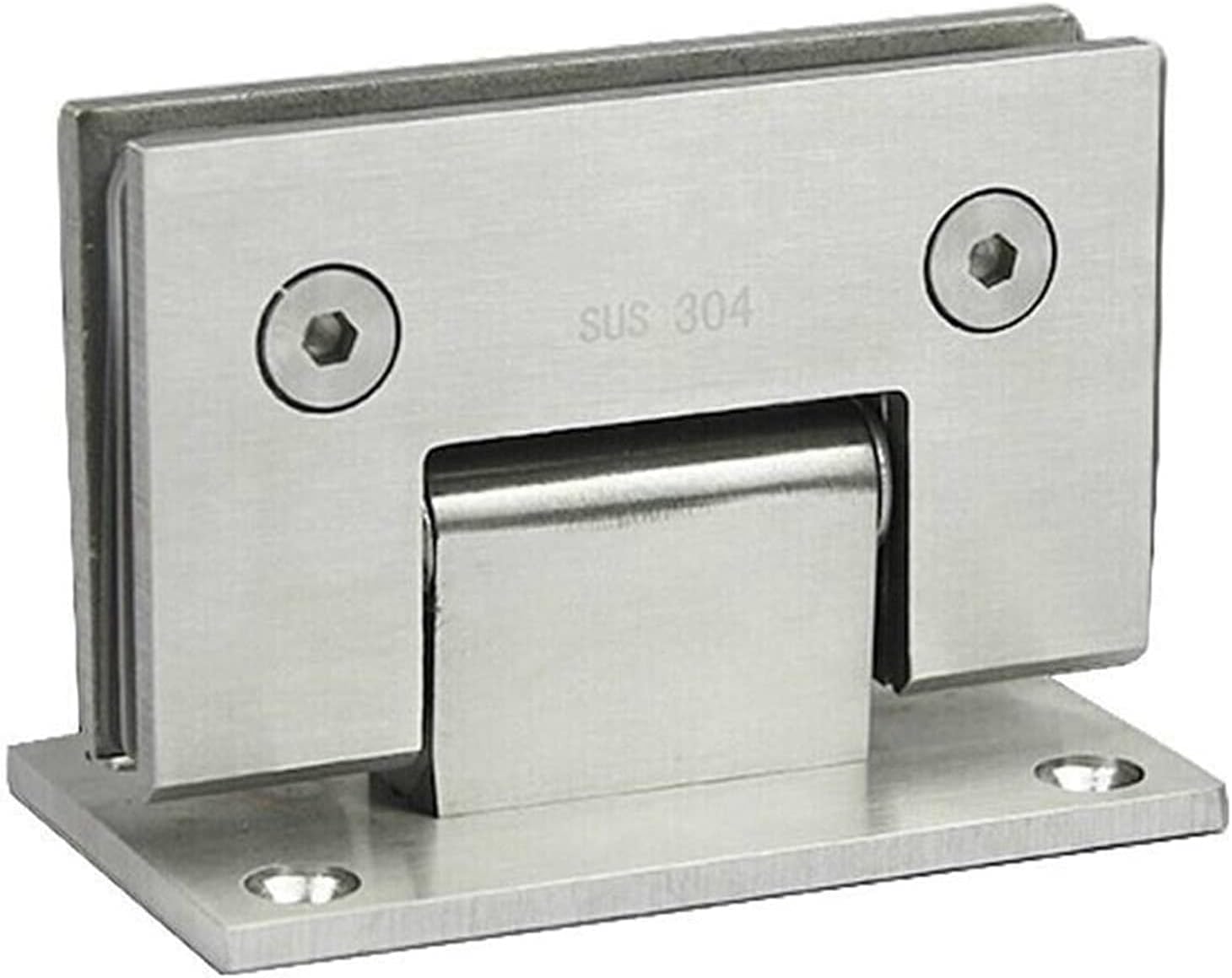 Hinge, Stainless Steel Bathroom Clip Shower Room Glass Door Hinge Frameless Glass Door Clamp Glass Hinge 90 Degree Flat Fixtures Bath