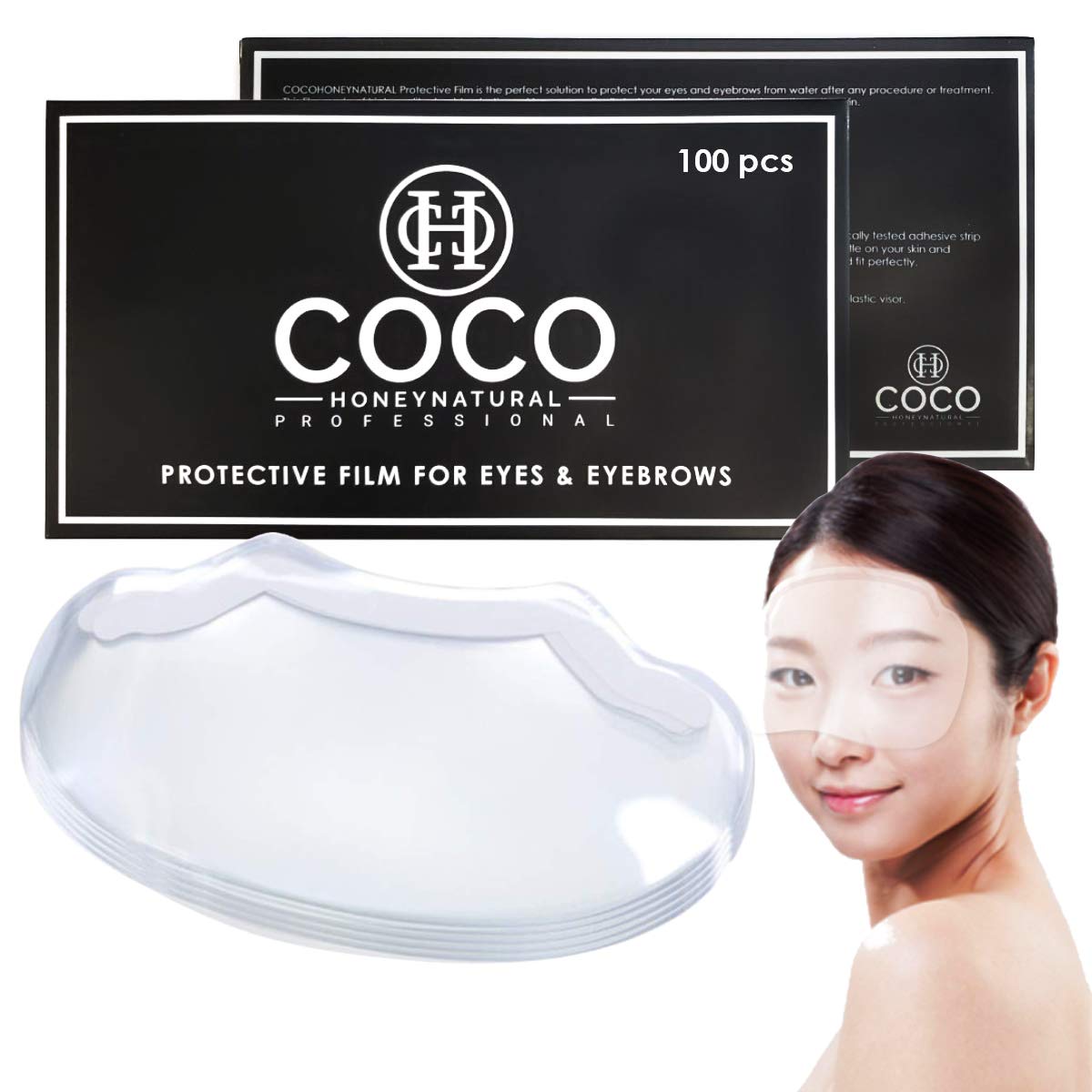 (100 PCS) Cocohoney Face Film Cover Shields Visors, Disposable Face Shields for Hairspray Salon Supplies, Microblading, Pe...