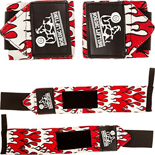 Nordic Lifting Wrist Wraps (1 Pair/2 Wraps) – Lifting Wrist Wraps with Thumb Loop for Weightlifting, Powerlifting & CrossFit – Durable Wrist Support Straps for Men & Women – Gym Essentials for Heavy Lifts