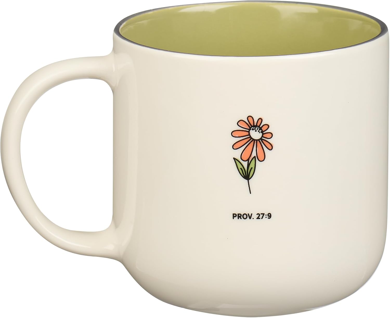 Christian Art Gifts Sage Green Floral Ceramic Coffee Mug – 15 oz. Microwave and Dishwasher-safe Inspirational Scripture Coffee and Tea Mug for Friends with Bible Verse: Sweet Friendship –Proverbs 27:9 - Image 4