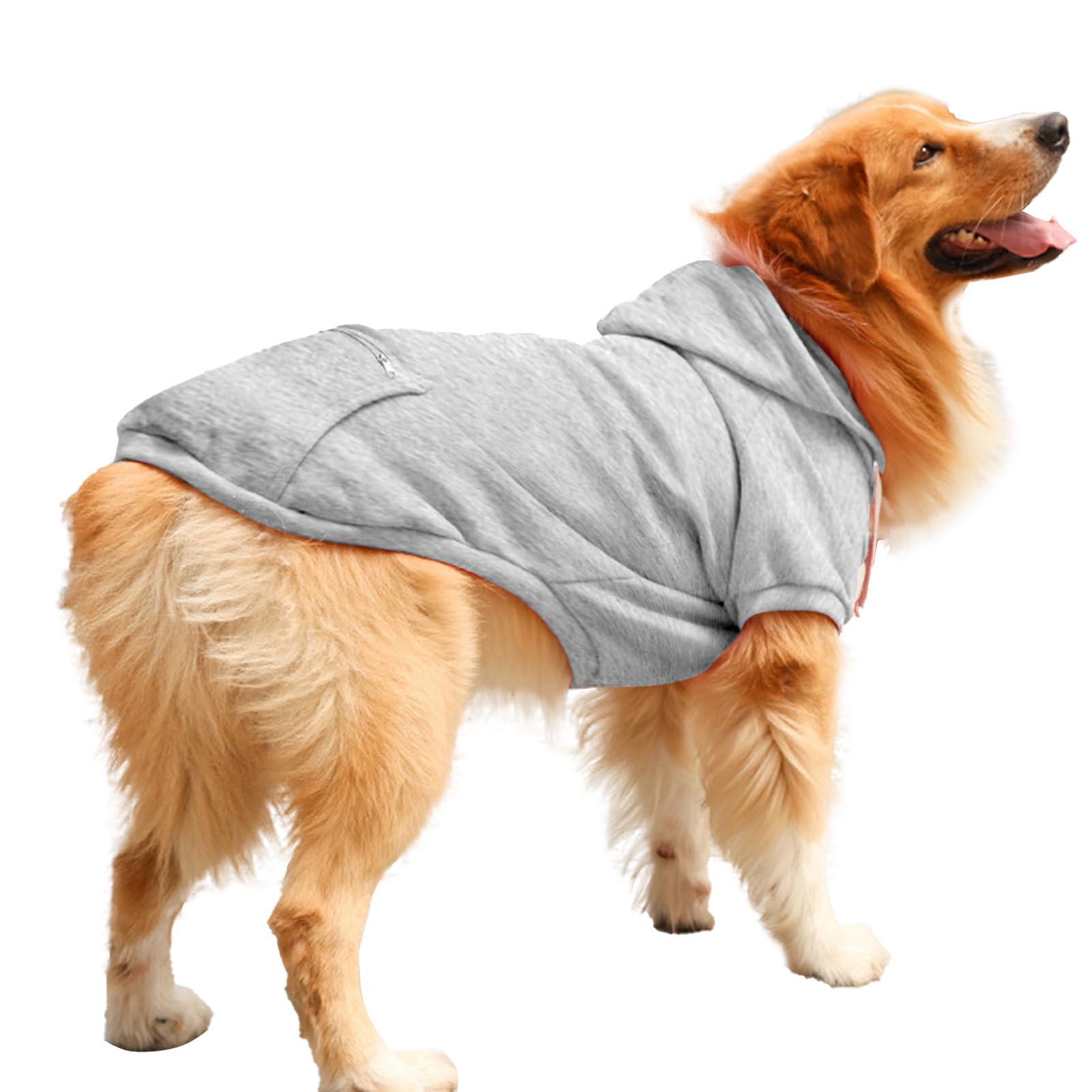 Chaqueta para perro contra el frío exterior con sudadera de bolsillo