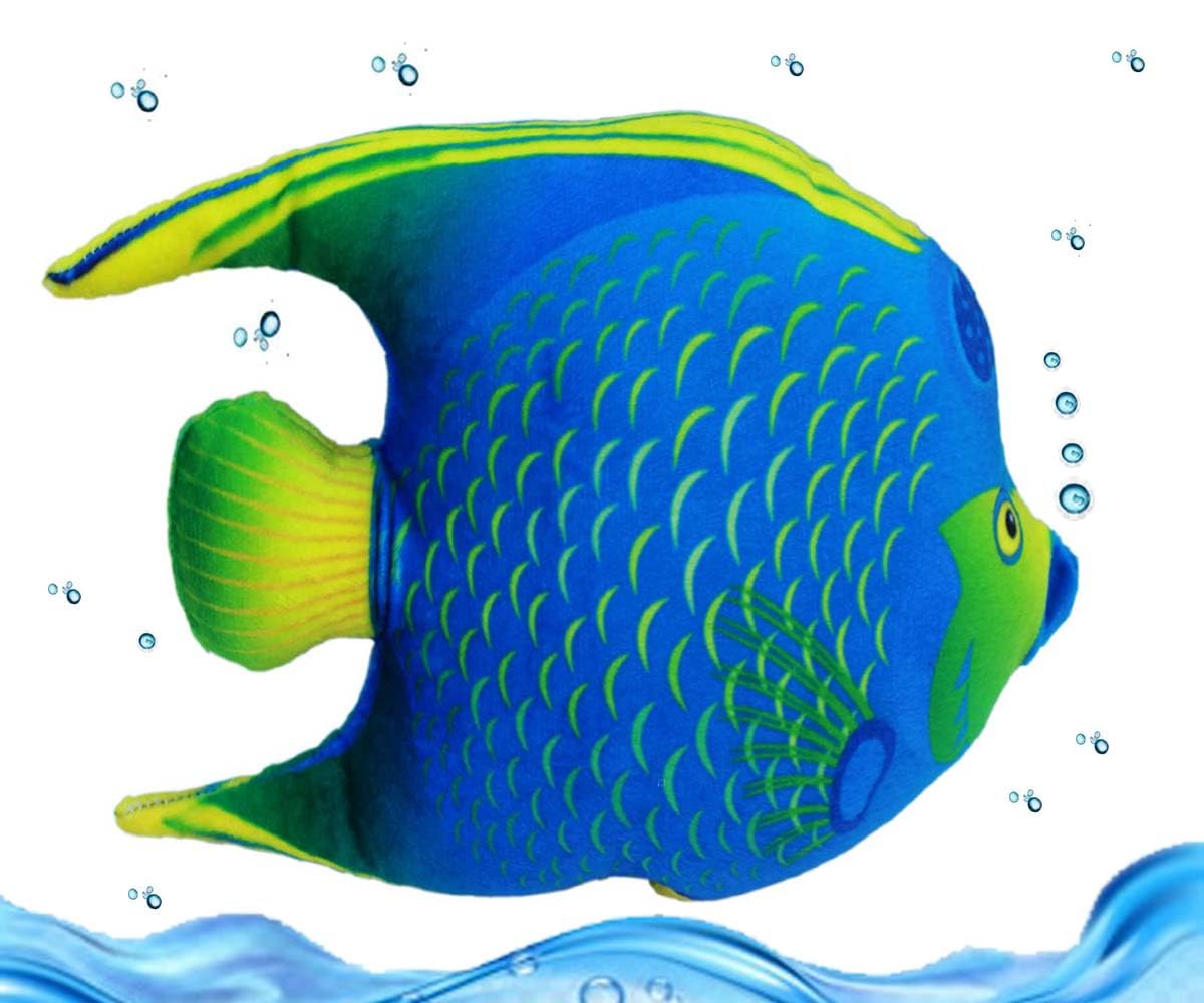 AT Mark® 3D Soft Toys - Plush Animal Figure Toys for Kids Boys and Girls/Best Gift Soft Toy, Home Decoration Soft Toy, Stuffed Fish Toy (Sky-Blue) 29 CM