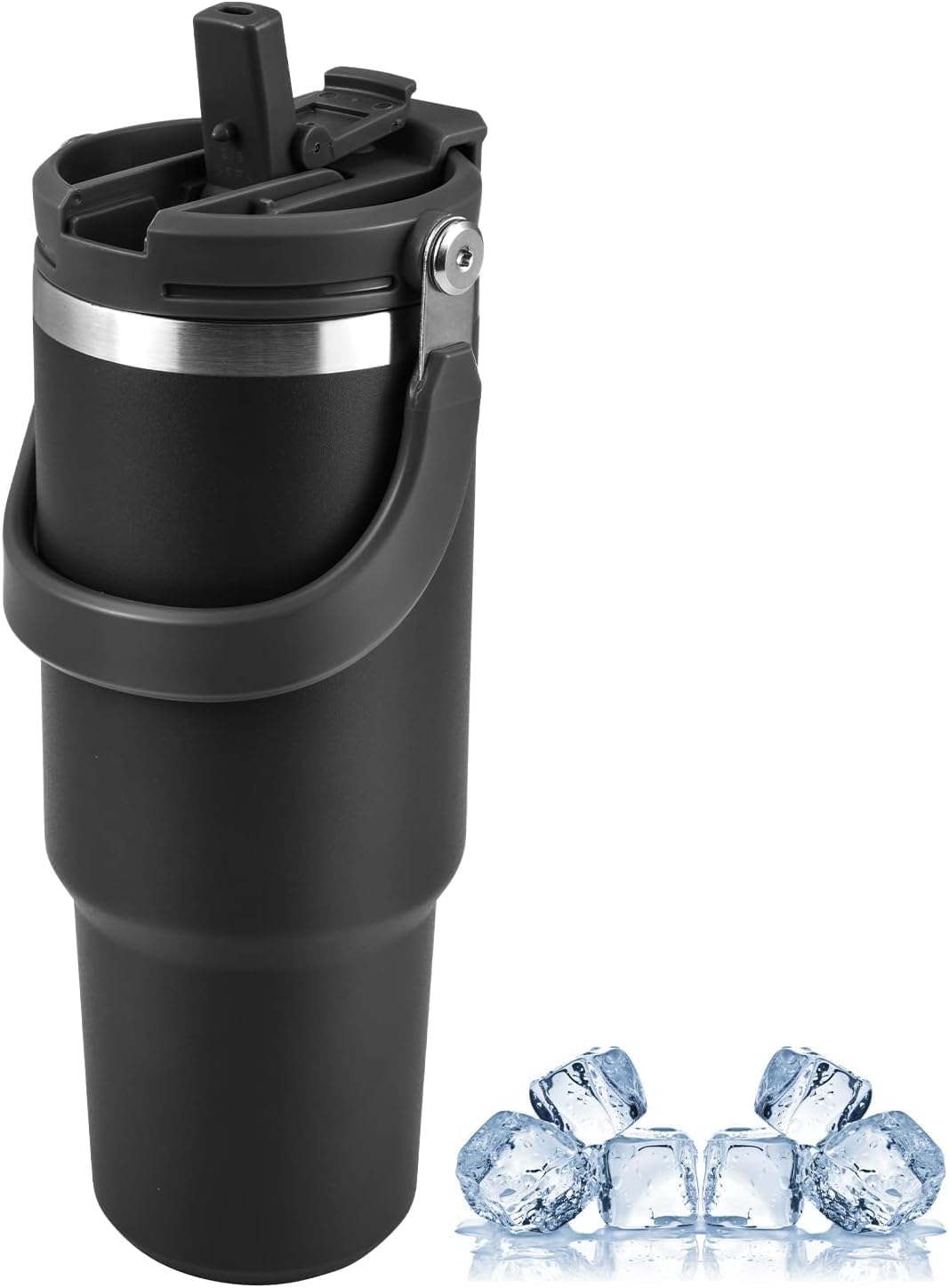 Evolluxi 890 ML Double Wall Stainless Steel Tumbler with Straw Insulated Water Bottle BPA-Free Keeps Drinks Beverages Hot & Cold for Home Office Car Travel Friendly Leak Proof (2 in 1 LID Black) (B0DHLF82GD) Amazon Price History, Amazon Price Tracker