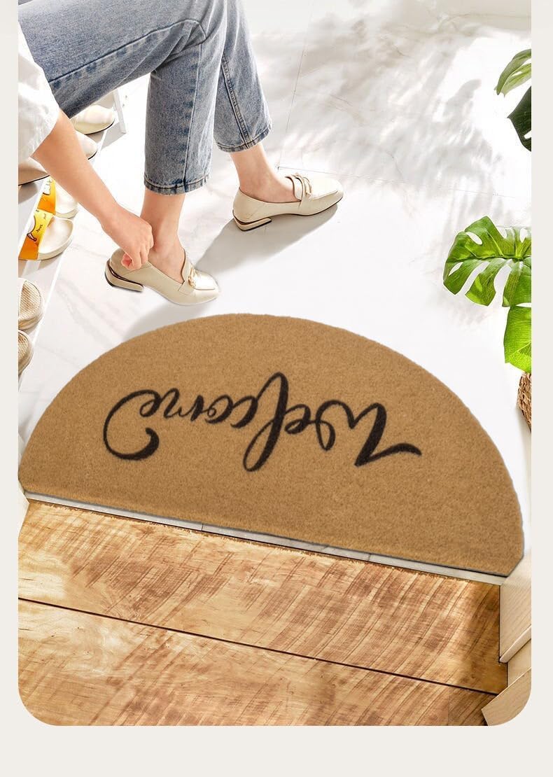 Zerbino Di Benvenuto Semicircolare In Fibra Di Cocco - Antiscivolo, Per Interno Ed Esterno - Foto 5