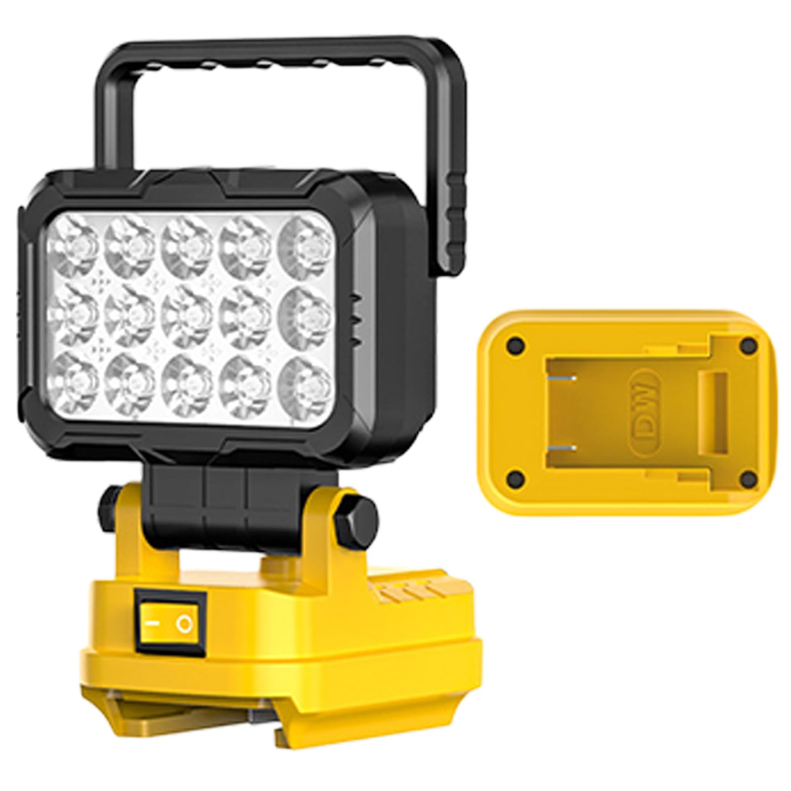 Aluminum Alloy LED Work Light with 15 LED Bulbs for Outdoor for 18V / 20V Batteries Power Tool Battery Charging Rechargeable Work Light