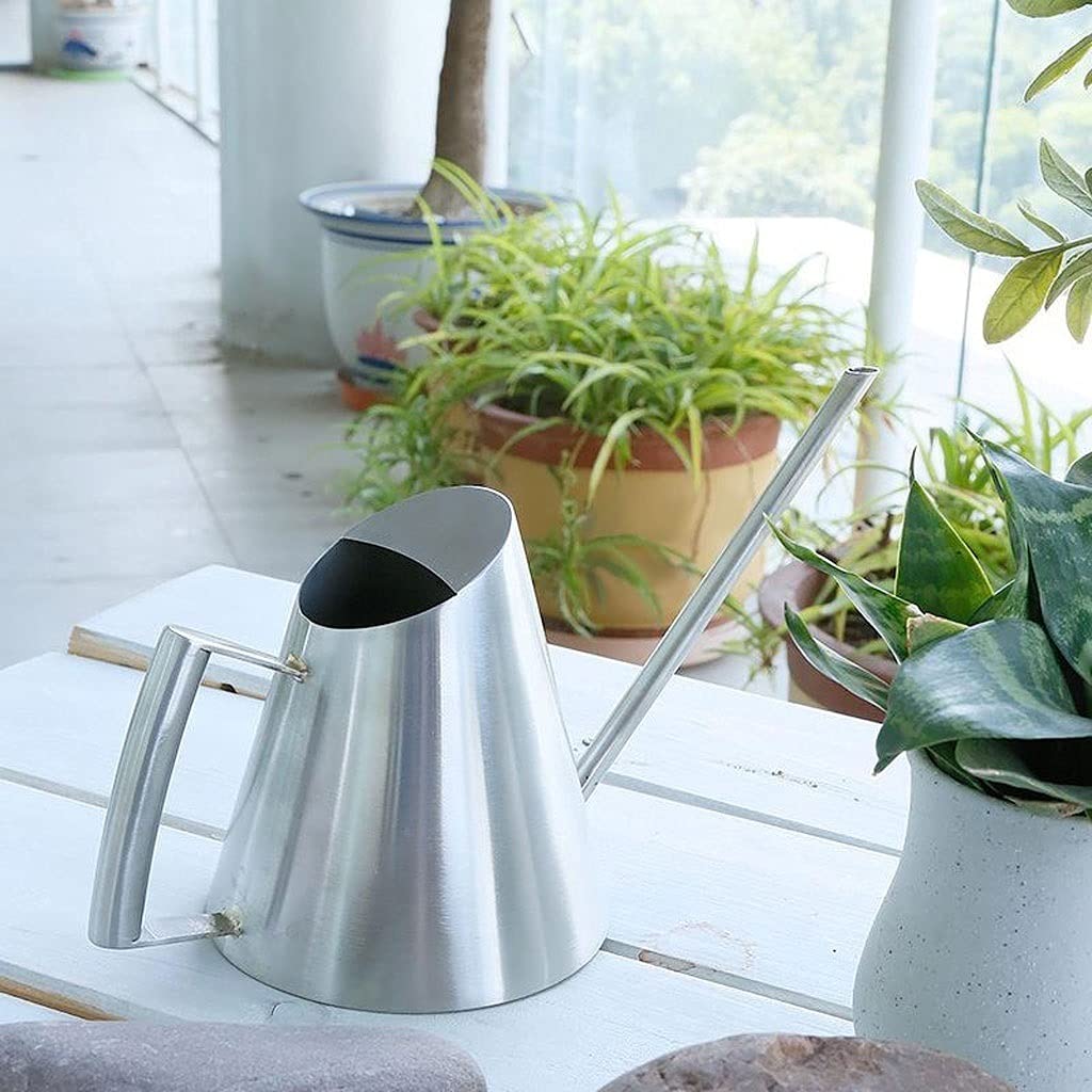 Generisch Diese Gartengießkanne aus Edelstahl mit Langer Öffnung eignet Sich ideal zum Bewässern von Topfpflanzen und Gartenpflanzen im Freien.