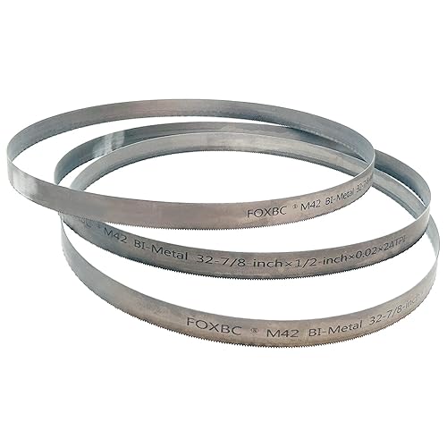 Miniatura 2 de FOXBC Hojas de sierra de cinta de 32-7/8 pulgadas, 24 TPI para sierra de cinta portátil DeWalt, reemplazo DW3984C, 32-7/8 pulgadas, .020 pulgadas,