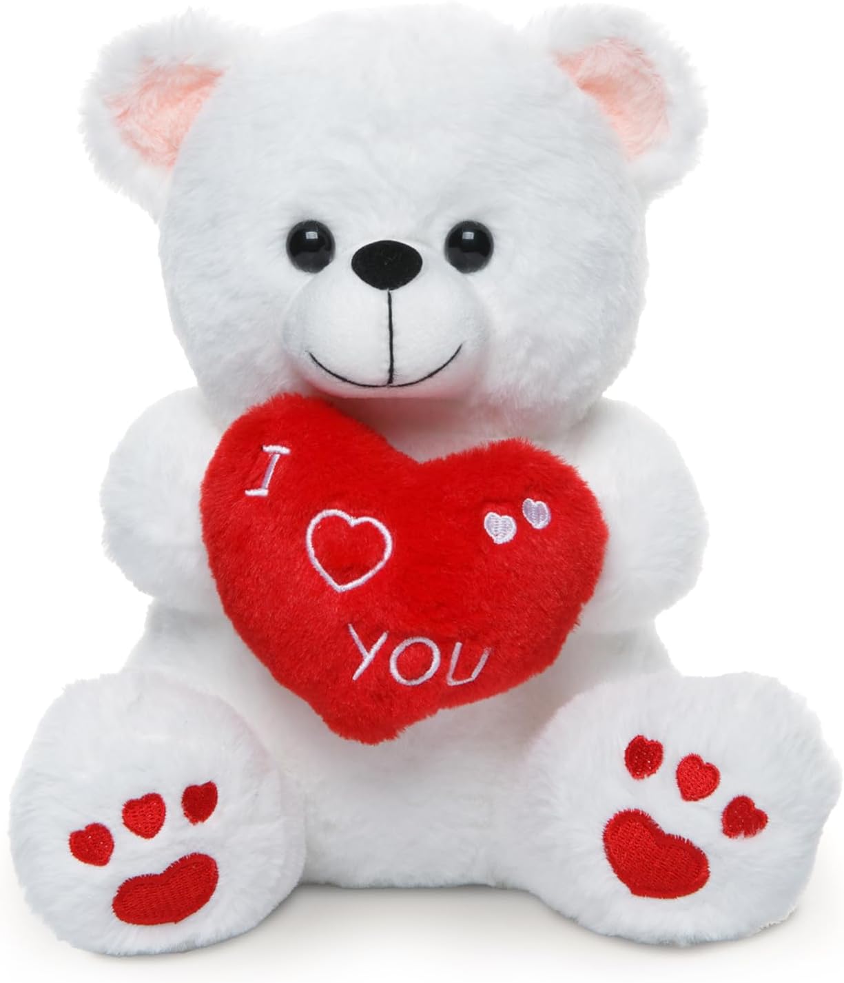 Oso de Peluche Blanco Regalo San Valentín 10 Pulgadas