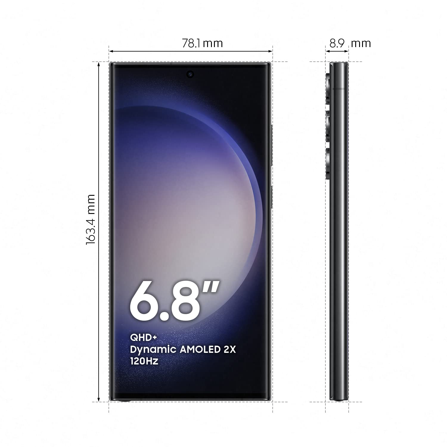 Samsung Galaxy S23 Ultra - Smartphone Android, Caricatore incluso, Display 6.8'' Dynamic AMOLED 2X, Fotocamera 200MP, RAM 8GB, 256 GB, 5.000 mAh, Phantom Black [Versione italiana]