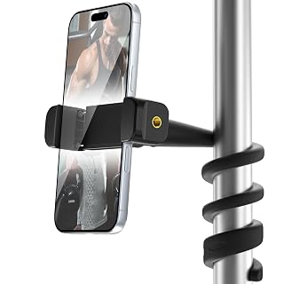 iTODOS Portable Flexible Phone Holder for Treadmill,Spin Bike,Peloton,Stroller,Golf Cart,Bed,Car,Desk,Gooseneck Phone Holder Stand Compatible with for 4.7"-6.9" Smartphones - Amazon product rated Grade B