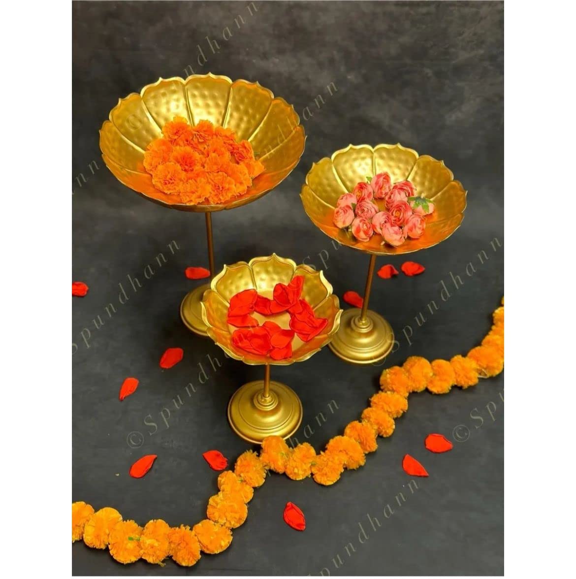 Buy Bharat Enterprises Urli Candle Stand with Floating Diya Urli Bowl