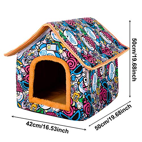 LANGYA Casa para animais de estimação ao ar livre, impermeável, espesso, para ninho de gatos, para b