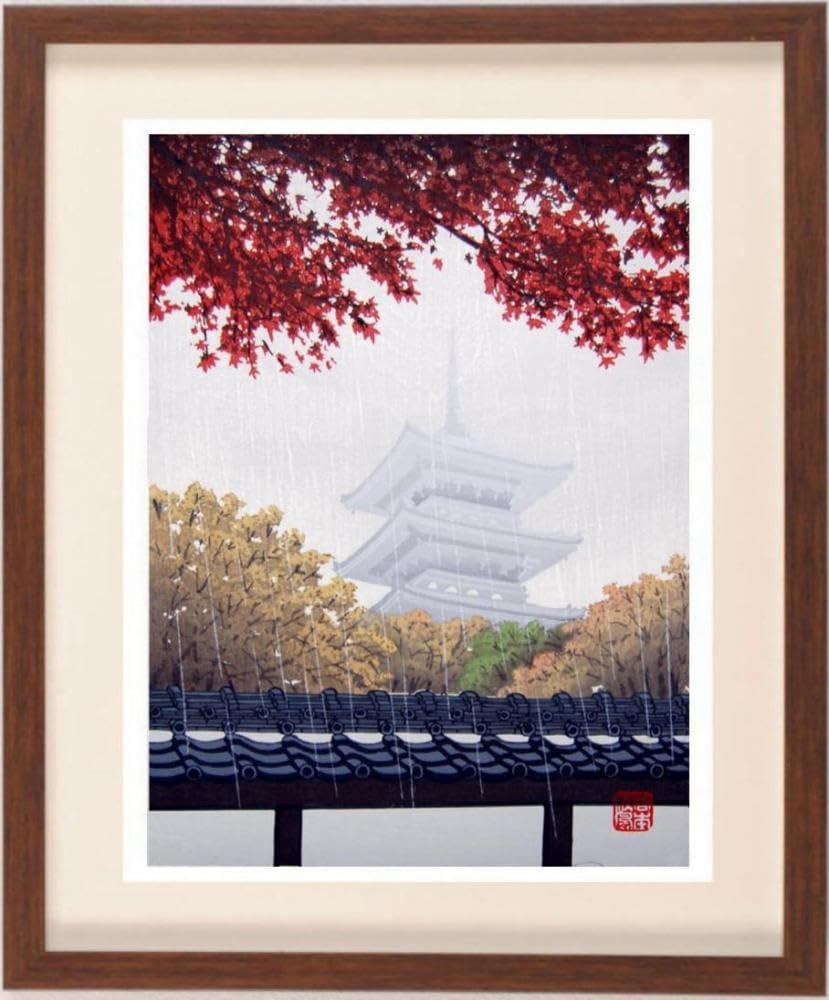 シンガポール風景？ リトグラフ印刷画 画家自筆サインあり 213 /500