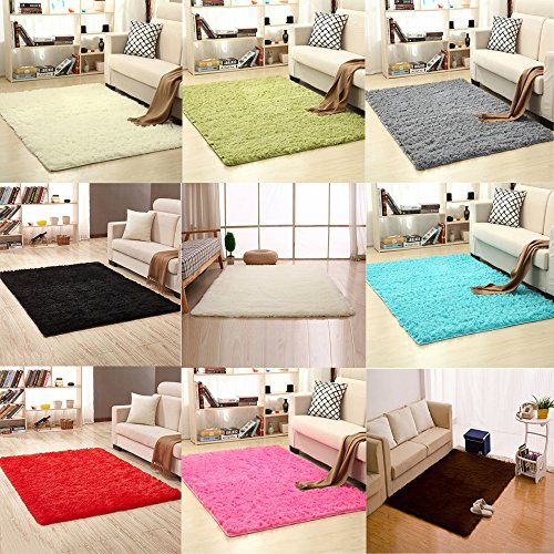 Tapete para quarto VORCOOL super macio área moderna tapete sedoso liso tapete para área de jogos par