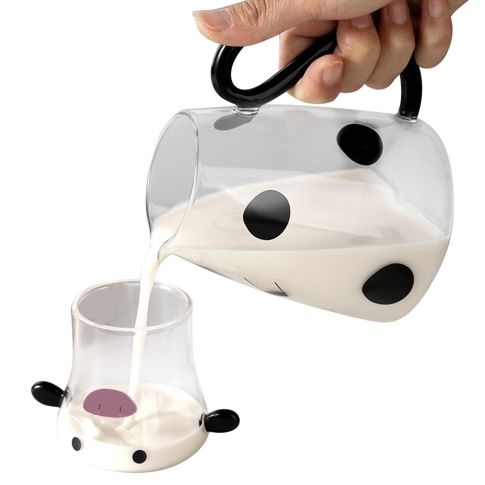Generico Para el agua In Di - Jarra | En Transparente, Botella De Leche | Transparente De 1 Litro (1) Con Contenedor Para Bebidas A Juego, Decorativo Para Expositor De Mesa