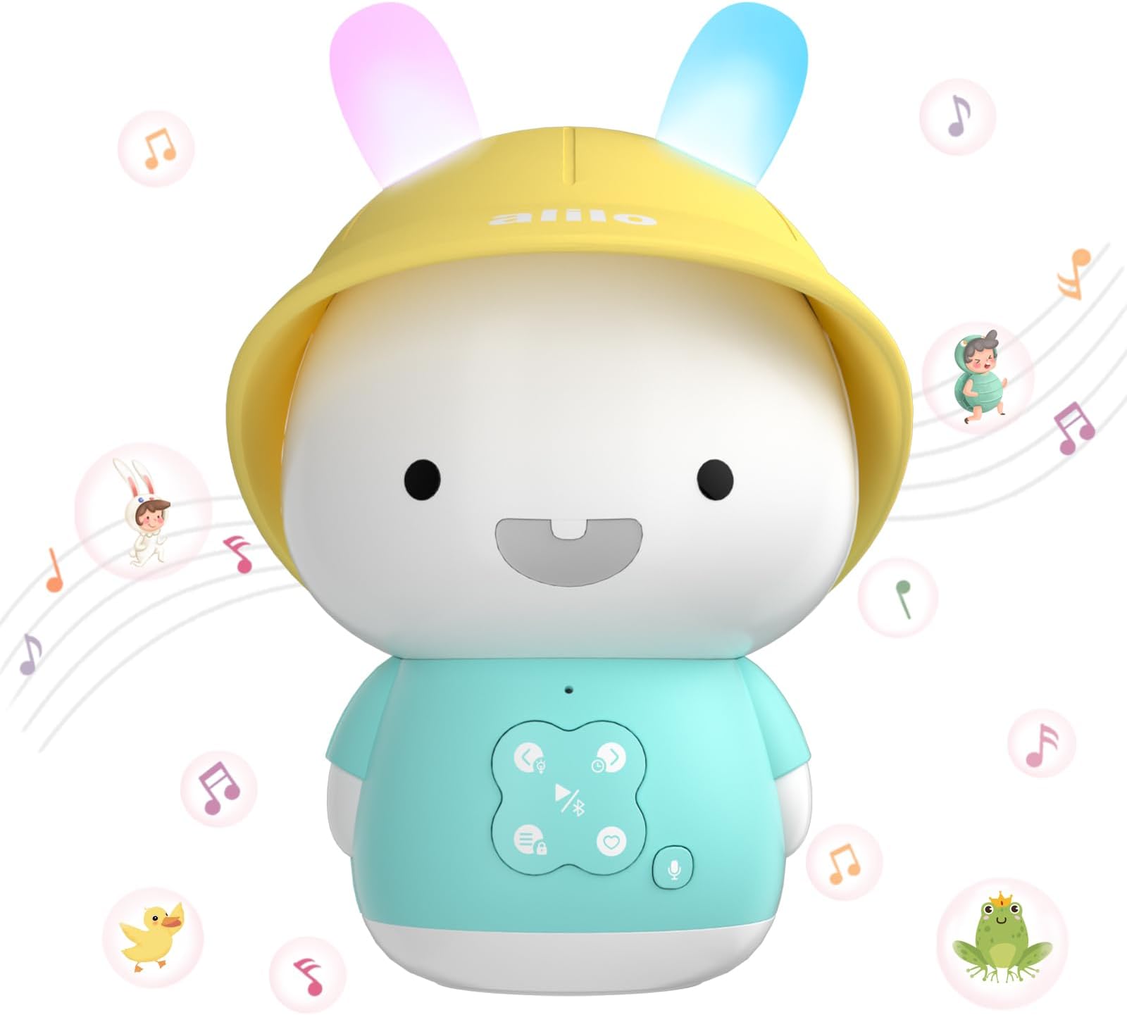 Bunny Kids Music Player, Storytelling Toys for Toddler 1-3-5,Infant Baby Boy Girl Gifts Pre-Loaded 30 Stories/48 Nursery Rhymes/12 Soothing Music,with Nightlight,Bluetooth,Record Function