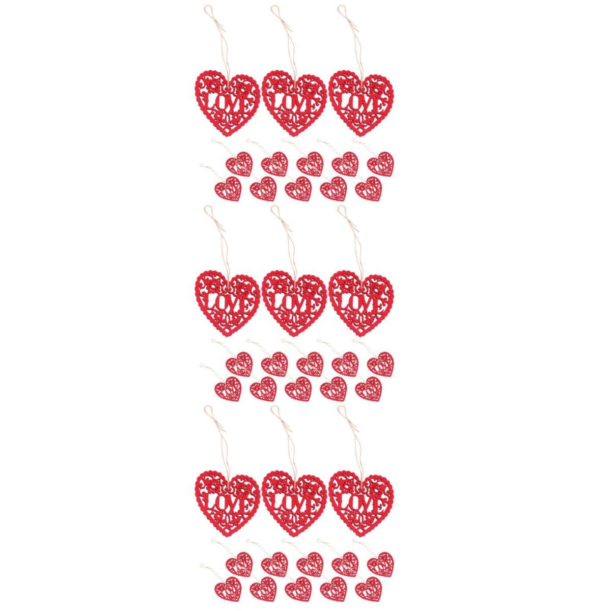 Alipis 90stücke Holzherzen Rot Für Hochzeits Und Valentinstagsdeko Große Holzscheiben Für Basteln Und Kreative Projekte
